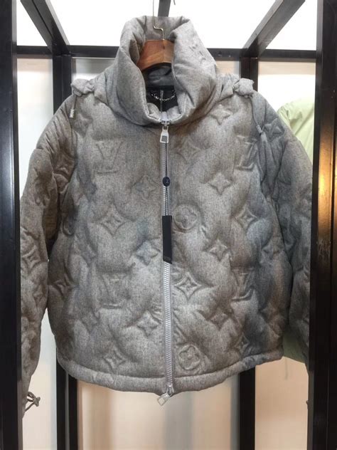 louis vuitton grey coat|louis vuitton winter coat.